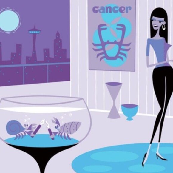 SHAG Josh Agle - 2003 "Cancer” Zodiac Serigraph Art Printer Proof Print Ltd Ed - Picture 16 of 16